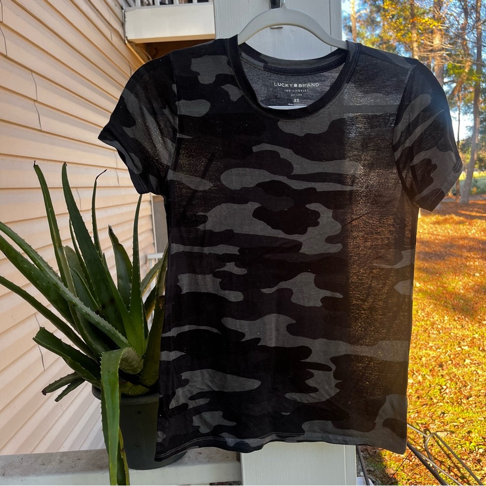 Lucky Brand LA - Sheer Camouflage  Top